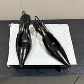 SL CHERISH SLINGBACK 75 BLACK CALFSKIN