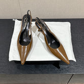 SL CHERISH SLINGBACK 75 CAMEL CALFSKIN