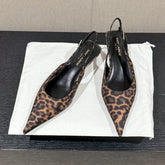 SL CHERISH LEOPARD SLINGBACK AMBER CANVAS