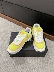CLASSIC TRAINER IN YELLOW MIX WHITE FABRIC