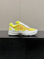 CLASSIC TRAINER IN YELLOW MIX WHITE FABRIC