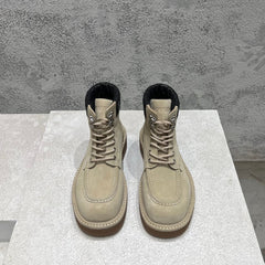 HADDOCK LACE-UP ANKLE BOOT IN KHAKI BROWN SUEDE