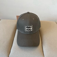 MM BASEBALL CAP IN DARK GREY KHAKI FABRIC STYLE 1