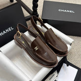 CC 25C Slingback Loafer Chocolate Patent Leather