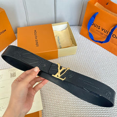 LV 25S BELT 40 MM IN BLACK CALFSKIN 593225