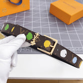 LV BLOOM 30 MM IN COLORFUL MONOGRAM CALFSKIN GOLD HARDWARE