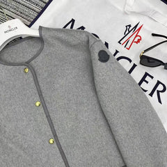 MONCLER 25S REVERSIBLE KNIT JACKET WITH A ROUND NECK 191
