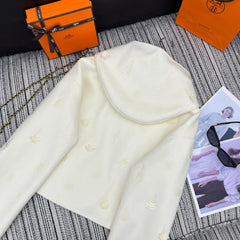 HERMES 25S REVERSIBLE SHORT CASHMERE HOODED COAT 012