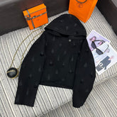 HERMES 25S REVERSIBLE SHORT CASHMERE HOODED COAT 013