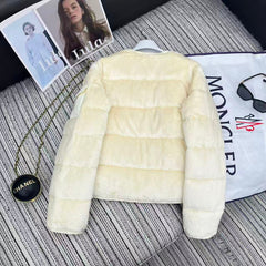 MONCLER 25S TEDDY FLEECE ROUND-NECK JACKET 193