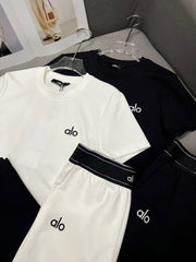 T SHIRT AND WIDE LEG PANTS SET 4 WAY STRETCH FABRIC 266707