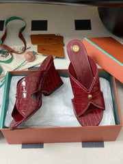 HIGH HEELS 80 MM IN RED CALFSKIN SNAKE EMBOSSING