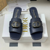 DIOR HIGH HEEL CLASSIC MONTAIGNE 40 MM 25S IN MIDNIGHT BLUE LAMBSKIN WITH CD LOGO