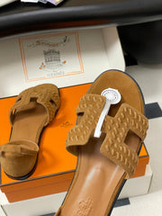 HM 25S SANTORINI SANDAL IN BROWN SUEDE AND LAMBSKIN