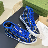 GG Tennis 1977 High Top Sneaker Black Blue Caro