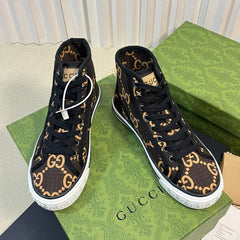 GG Tennis 1977 High Top Sneaker Black Brown Caro
