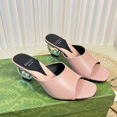 GG Women's Heeled Sandals Pink Pastel