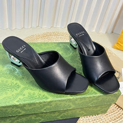 GG Women's Heeled Sandals Black