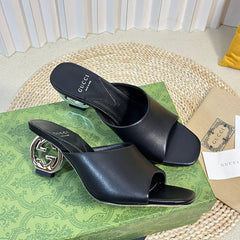 GG Women's Heeled Sandals Black