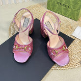 GG Women Sandal High Heels Pink