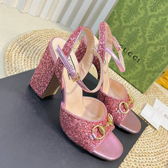 GG Women Sandal High Heels Pink