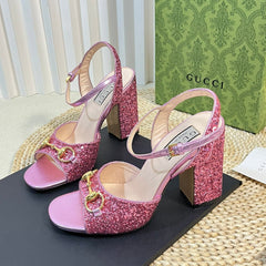 GG Women Sandal High Heels Pink