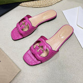 GG Cut Out Slide Sandals Pink