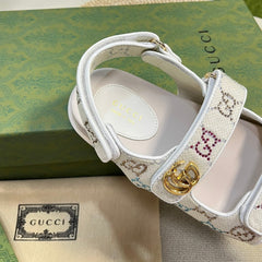 GG Sandal With Double G White