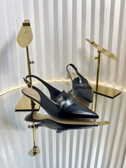 BOY SLINGBACK PUMP 35MM 25S IN BLACK CALFSKIN