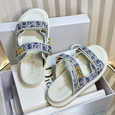 DIORACT SLIDES 25MM IN GRAY TWEED