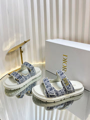 DIORACT SLIDES 25MM IN GRAY TWEED