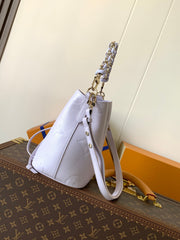 LV 25S NÉONOÉ BB 20 IN MISTY PURPLE CALFSKIN GOLD HARDWARE