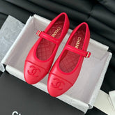 MARY JANE SHOES IN ROSE RED LAMBSKIN