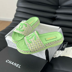 Slippers Sheepskin Light Green