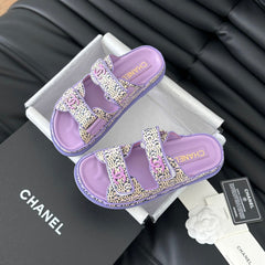 Mule Sanndals Sheepskin Heather Purple