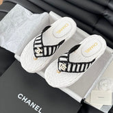 Hottest Knit Flip-Flops White Black