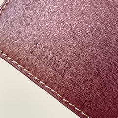 RICHELIEU CHECKBOOK WALLET 19 IN BURGUNDY RED GOYARDINE CANVAS AND CALFSKIN