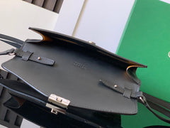 CHYPRE WALLET-POUCH 21 IN BLACK GOYARDINE CANVAS AND CALFSKIN