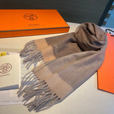 SCARF 180 CM IN MEDIUM BROWN CASHMERE 366046