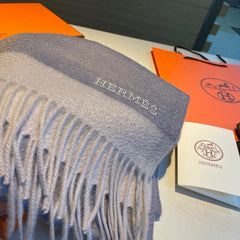 SCARF 180 CM IN LAVENDER GRAY CASHMERE 366049