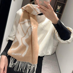 CASAQUE PORTE-CLEFS MUFFLER 180 CM TAN BROWN CASHMERE