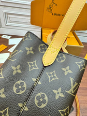 ALL IN BB BAG 18 IN BROWN MONOGRAM COATED CANVAS AND CALFSKIN