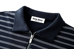 MIUMIU LONG-SLEEVE KNIT POLO STYLE 340