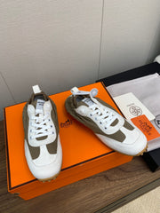 SKATEBOARD SHOES LIGHT GRAY MIX PEANUT CALFSKIN