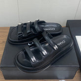 DAD SANDAL IN BLACK LAMBSKIN MULE