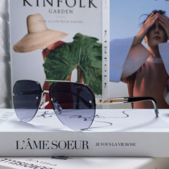 PILOT SUNGLASSES 582590 IN SILVER METAL GREY SMOKE LENSES