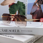 PANTHÈRE RIMLESS RECTANGULAR FRAME SUNGLASSES 543546 IN METAL