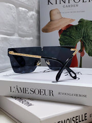 SQUARE SUNGLASS 581371 IN GOLD METAL MONOGRAM ON LENS