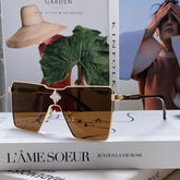 CYCLONE SUNGLASS 581374 IN GOLD METAL BRWON LENSES