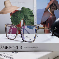 SQUARE SUNGLASSES 632881 IN GRAY CLEAR ACETATE